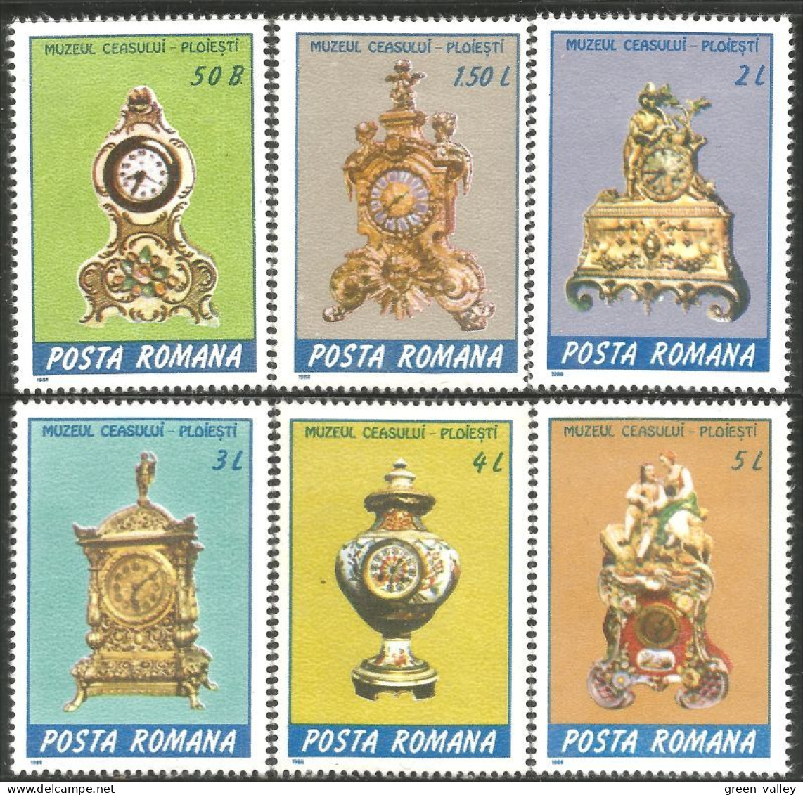 766 Roumanie Horloges Clocks Porcelaine Bronze MNH ** Neuf SC (ROU-251) - Clocks