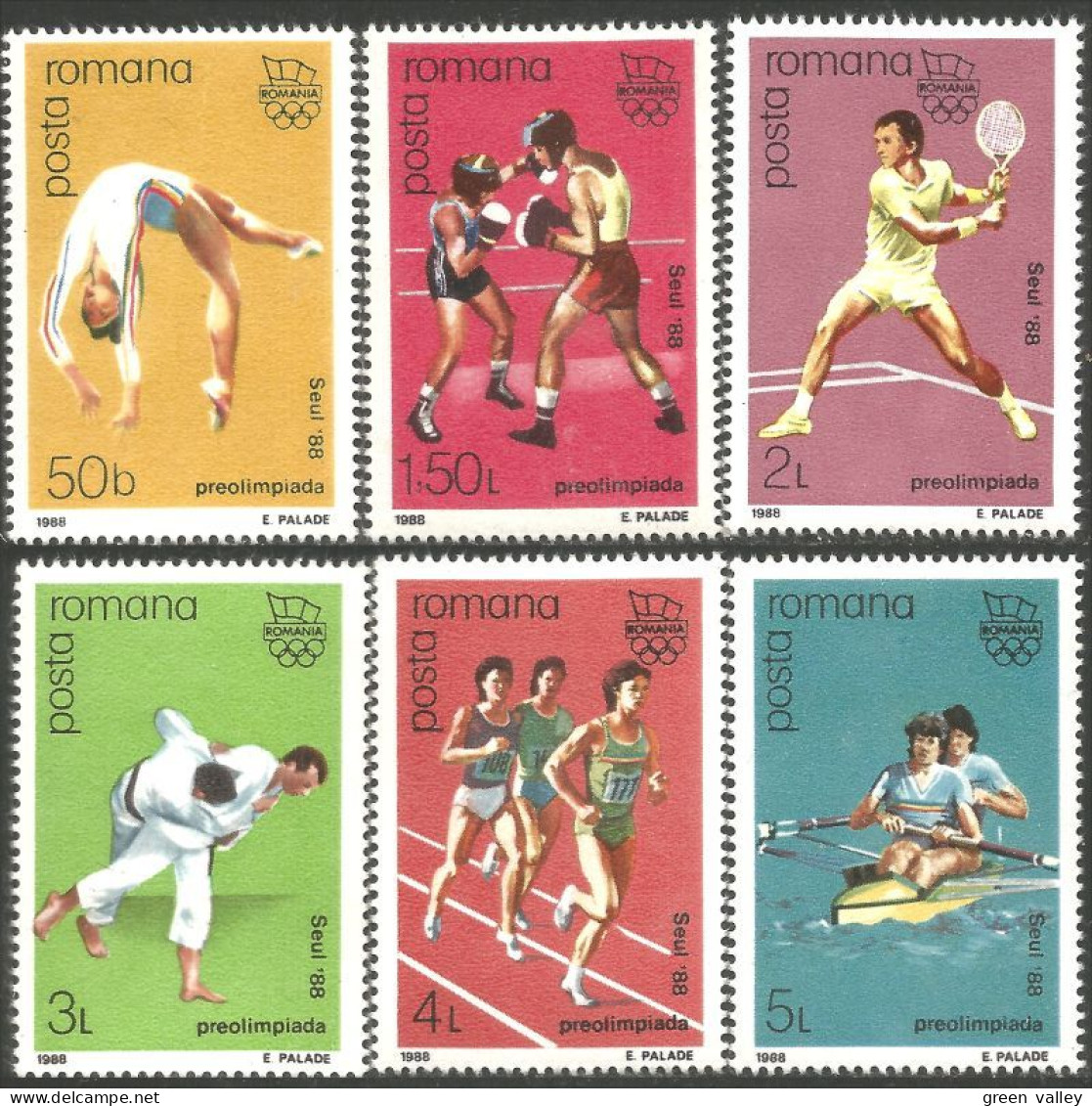 766 Roumanie Olympiques Seoul 1988 Olympics MNH ** Neuf SC (ROU-250) - Used Stamps