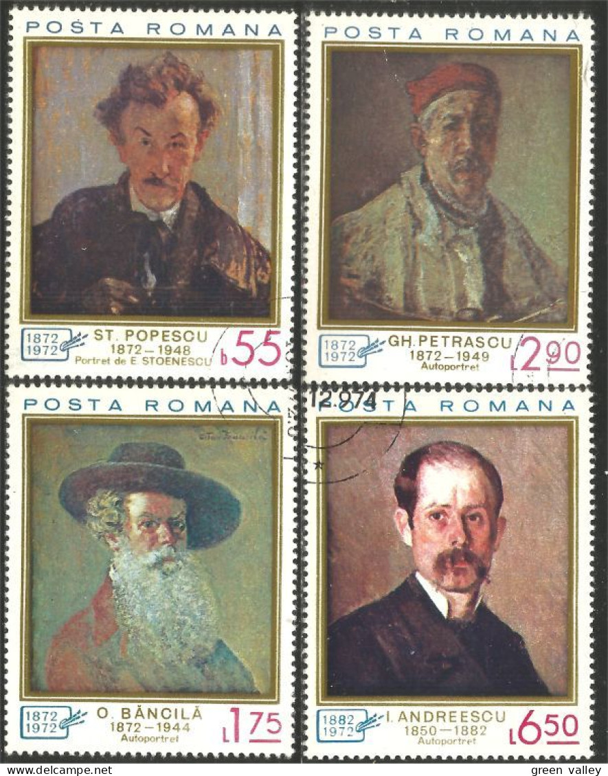 766 Roumanie Tableaux Portraits Paintings (ROU-226) - Usado