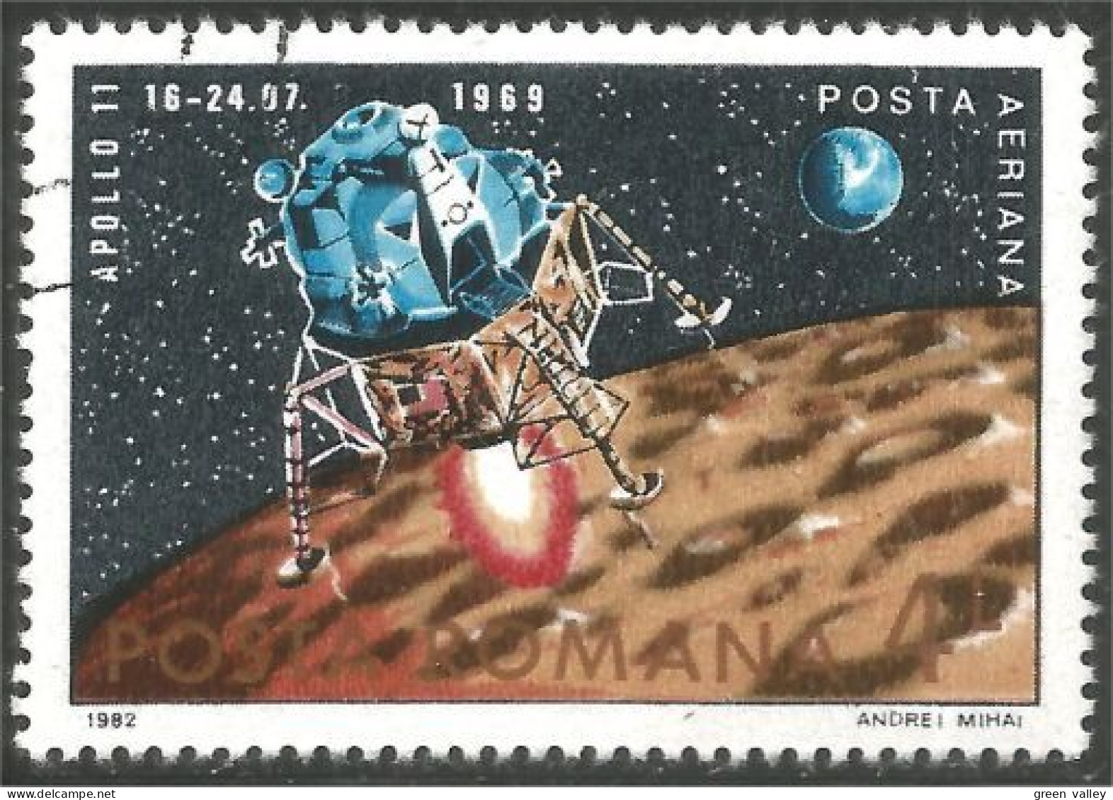 766 Roumanie Apollo 11 (ROU-219b) - Used Stamps