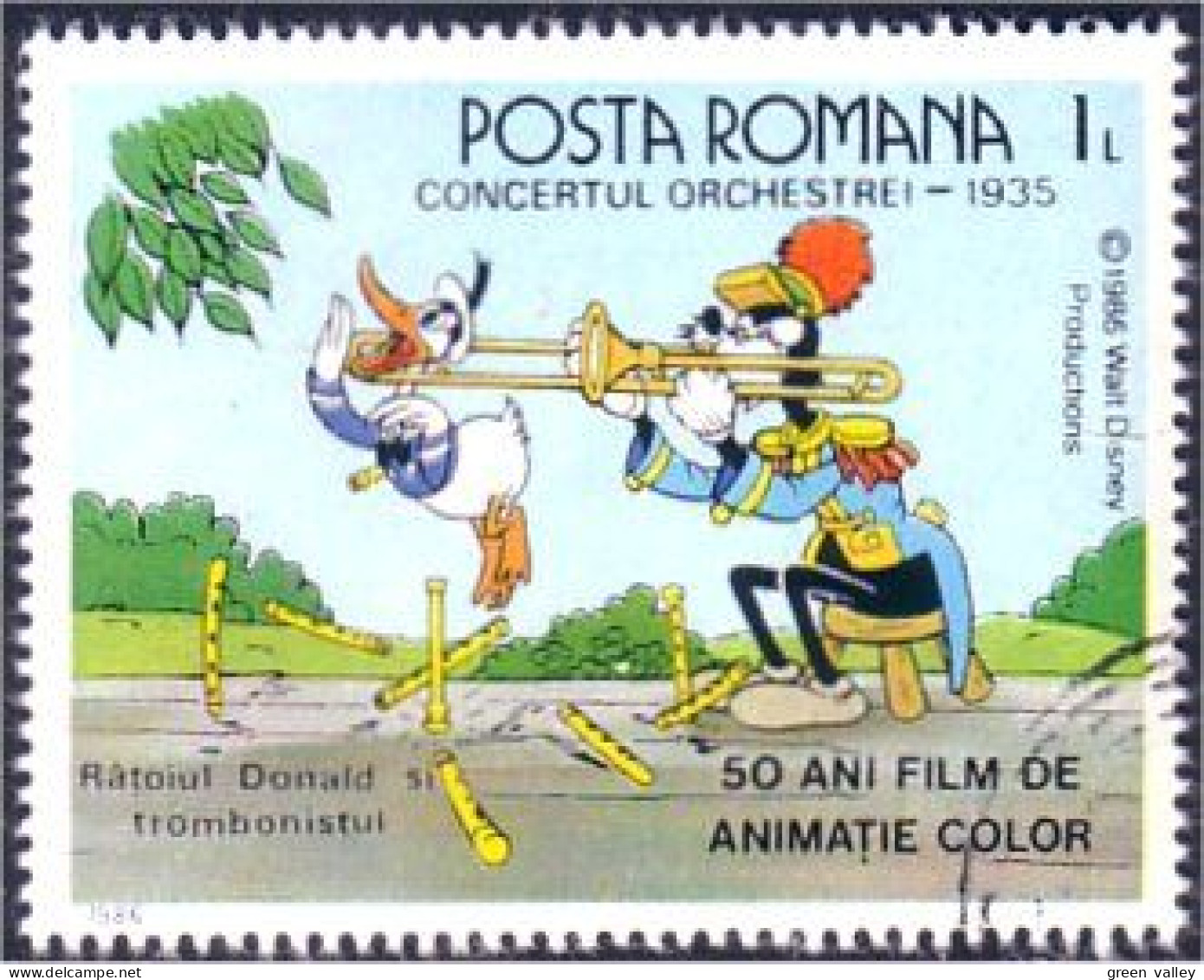 766 Roumanie Disney Music Musique Donald Trombone (ROU-94) - Musique
