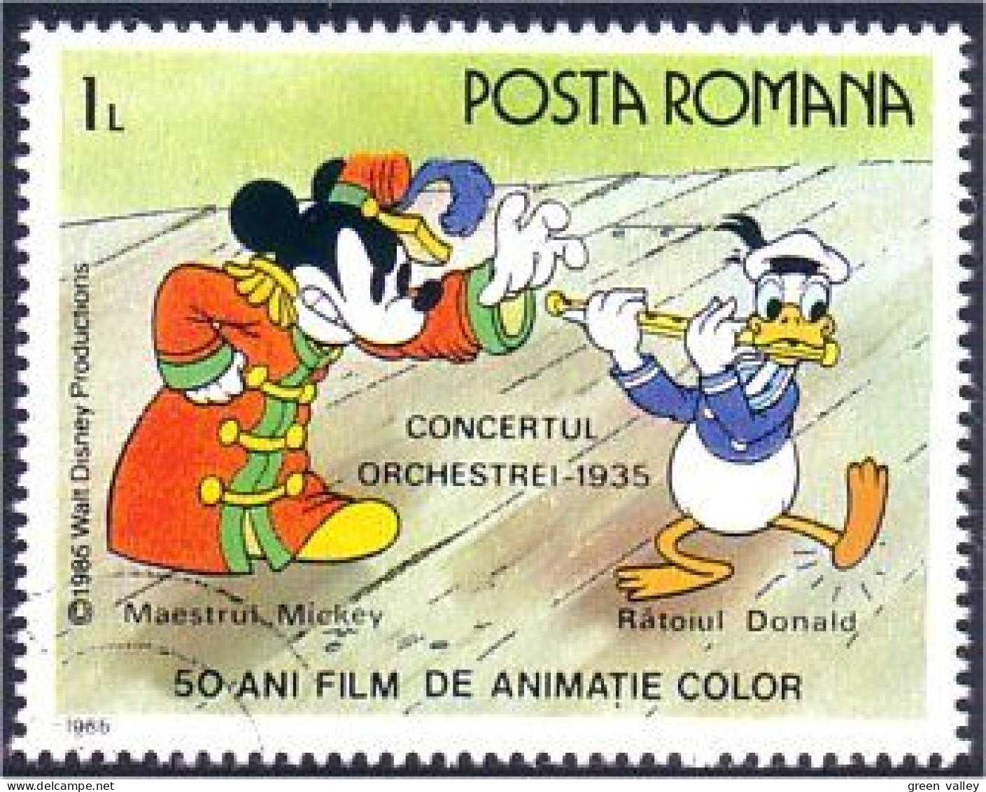 766 Roumanie Disney Mickey Chef Orchestre Donald Flute (ROU-81) - Costumes