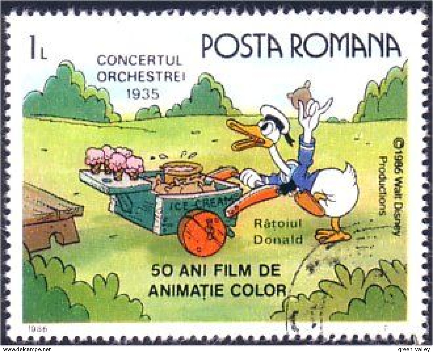 766 Roumanie Disney Donald Ice Cream Creme Glacee (ROU-85) - Food