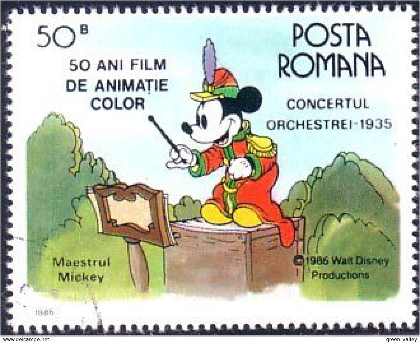 766 Roumanie Disney Mickey Chef Orchestre Concert (ROU-76) - Musique
