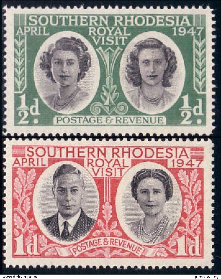 762 Southern Rhodesia Royal Visit 1947 MH * Neuf (RHS-16) - Royalties, Royals