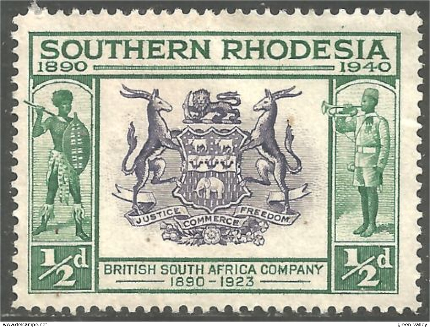 762 Southern Rhodesia 1940 Sceau Seal British South Africa No Gum (RHS-25) - Zuid-Rhodesië (...-1964)