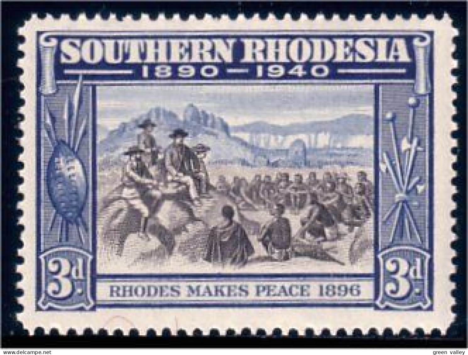 762 Southern Rhodesia Peace 1896 MNH ** Neuf SC (RHS-12b) - Militares