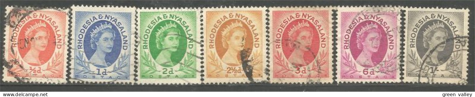 760 Rhodesia Nyasaland Queen Elizabeth II 1/2d To 1/- (RHO-28) - Rhodesia & Nyasaland (1954-1963)
