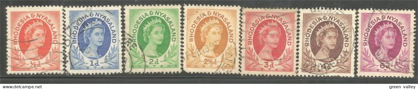 760 Rhodesia Nyasaland Queen Elizabeth II 1/2d To 6d (RHO-26) - Rhodesien & Nyasaland (1954-1963)