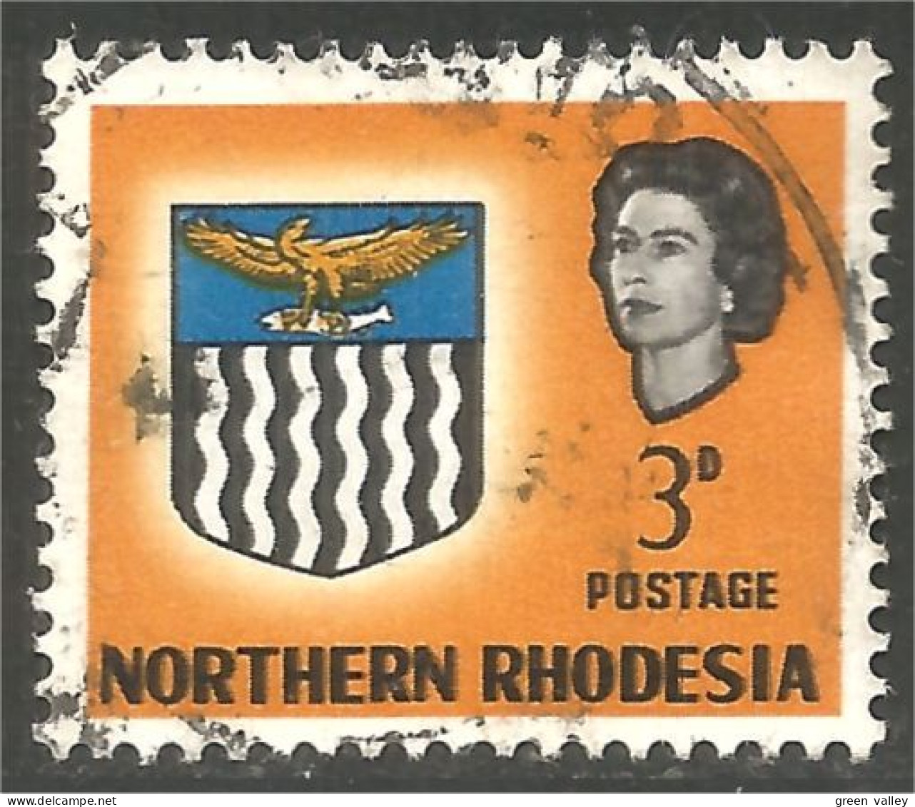 758 Northern Rhodesia Armoiries Coat Of Arms Aigle Eagle Adler Aquila (RHN-14d) - Briefmarken