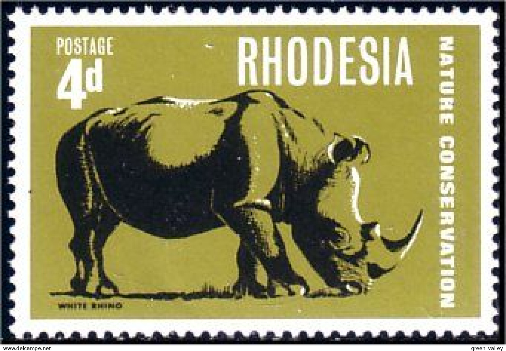 760 Rhodesia Rhinoceros MNH ** Neuf SC (RHO-14) - Rinoceronti