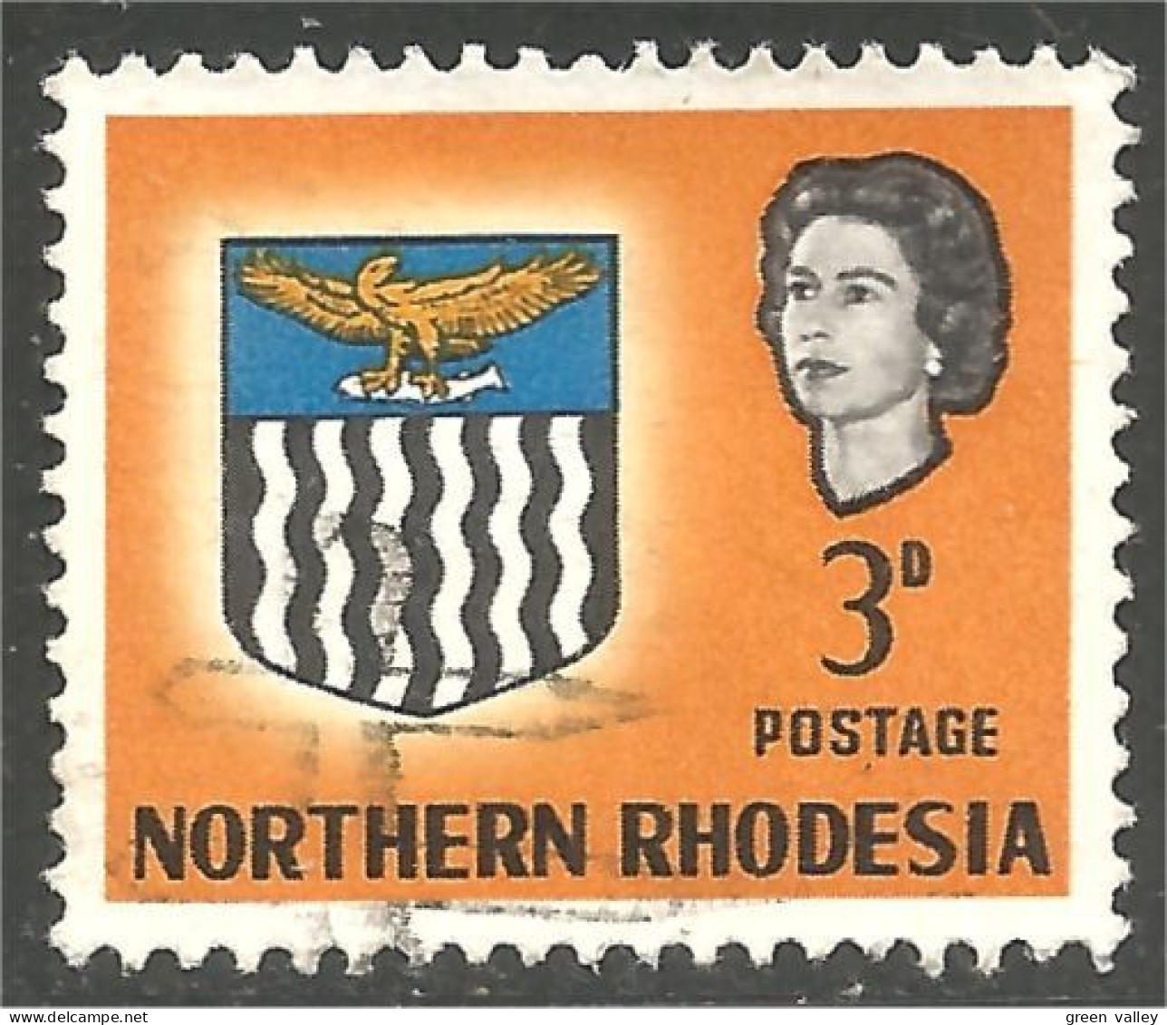 758 Northern Rhodesia Armoiries Coat Of Arms Aigle Eagle Adler Aquila (RHN-14g) - Aigles & Rapaces Diurnes