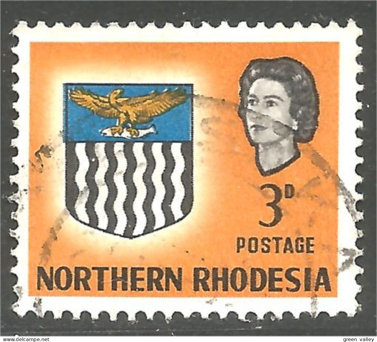 758 Northern Rhodesia Armoiries Coat Of Arms Aigle Eagle Adler Aquila (RHN-14a) - Rhodésie Du Nord (...-1963)