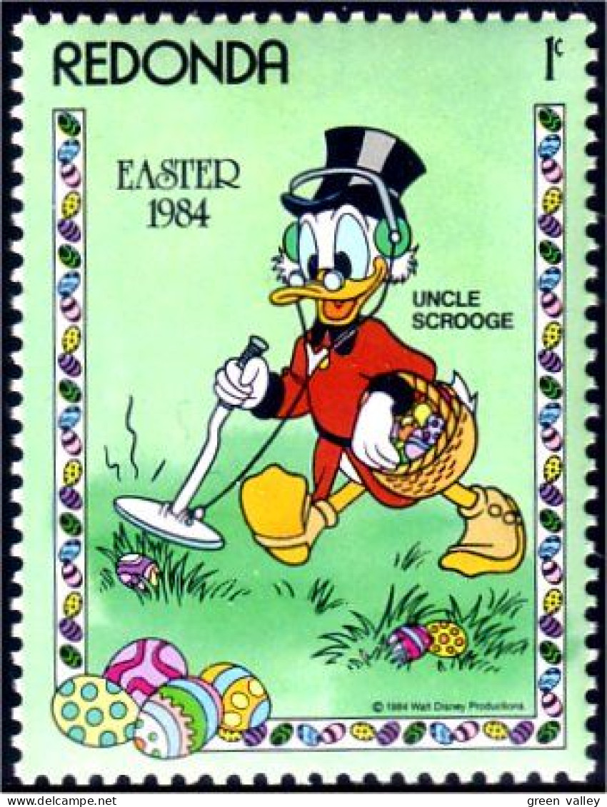 756 Redonda Disney Paques Easter Scrooge Picsou Oeuf Egg MNH ** Neuf SC (RED-21a) - Antigua Und Barbuda (1981-...)