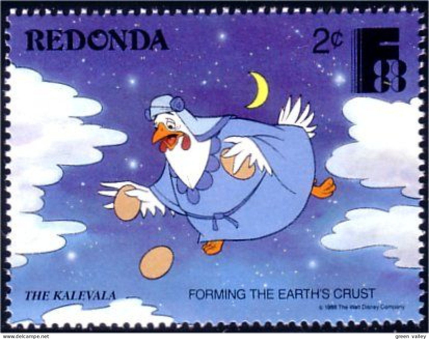 756 Redonda Disney Poule Hen Huhn Coq Rooster Hahn MNH ** Neuf SC (RED-15a) - Disney