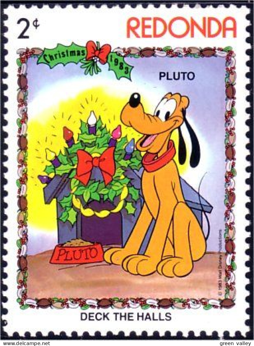 756 Redonda Disney Pluto Noel Christmas MNH ** Neuf SC (RED-10) - Disney