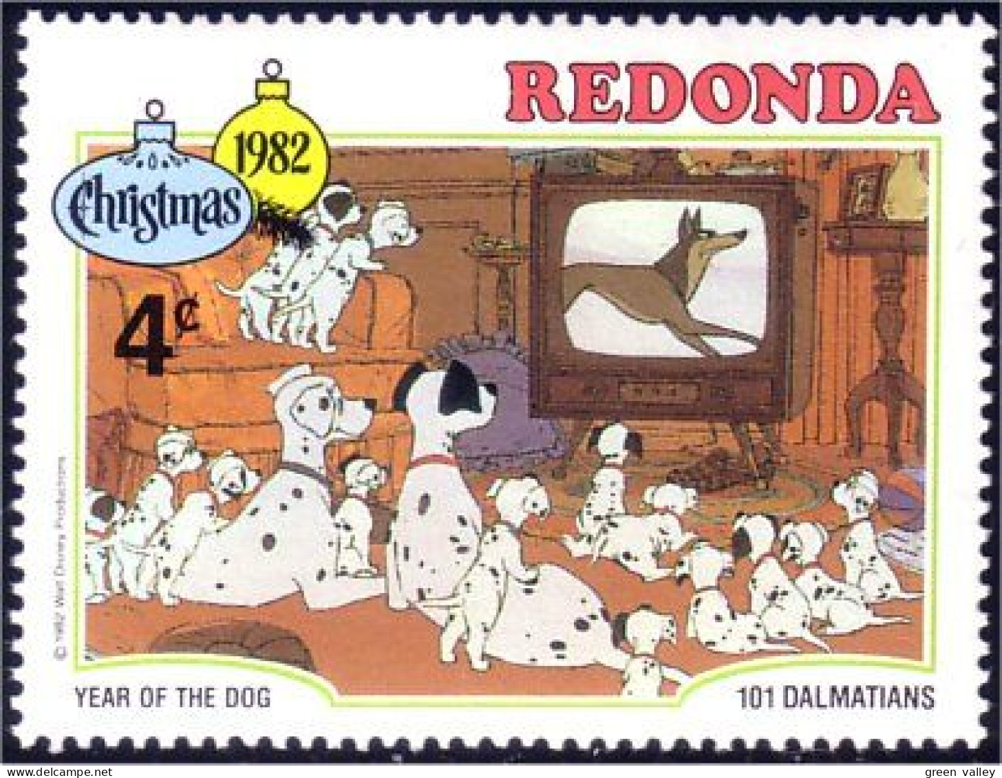 756 Redonda Disney 101 Dalmatiens Dalmatians Thunderbolt MNH ** Neuf SC (RED-5a) - Antigua Et Barbuda (1981-...)
