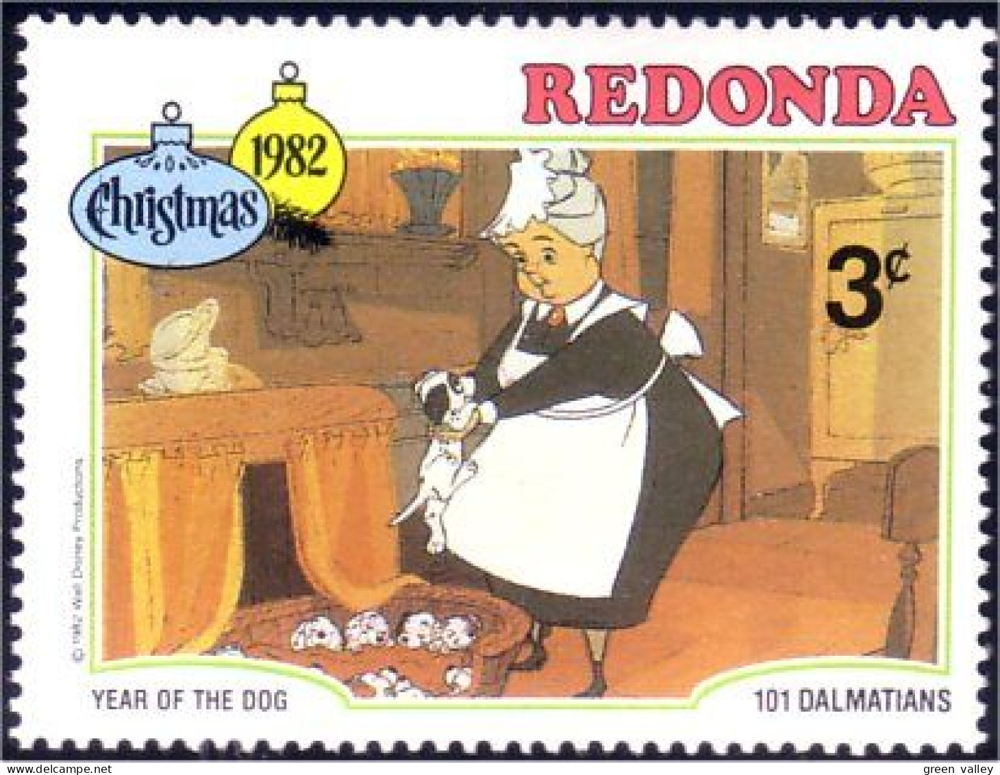 756 Redonda Disney Dalmatiens Dalmatians MNH ** Neuf SC (RED-4c) - Dogs