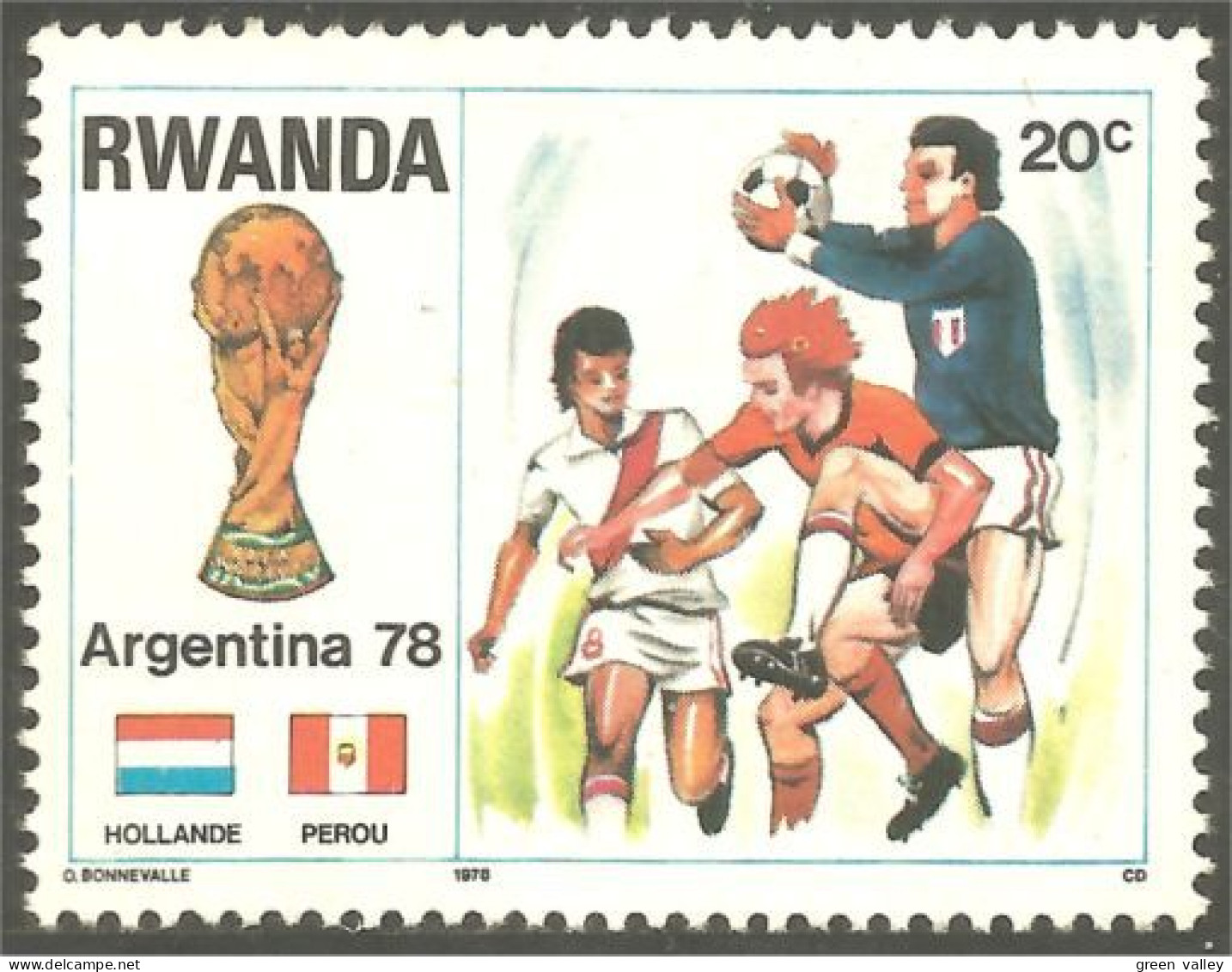 777 Rwanda Football Soccer Goalie Goaltender Gardien But Argentina 78 MNH ** Neuf SC (RWA-288) - Other & Unclassified