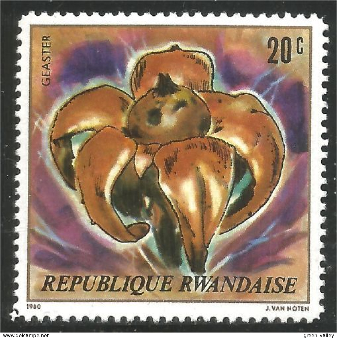 777 Rwanda Fleur Flower Blume Geaster MH * Neuf (RWA-274) - Unused Stamps