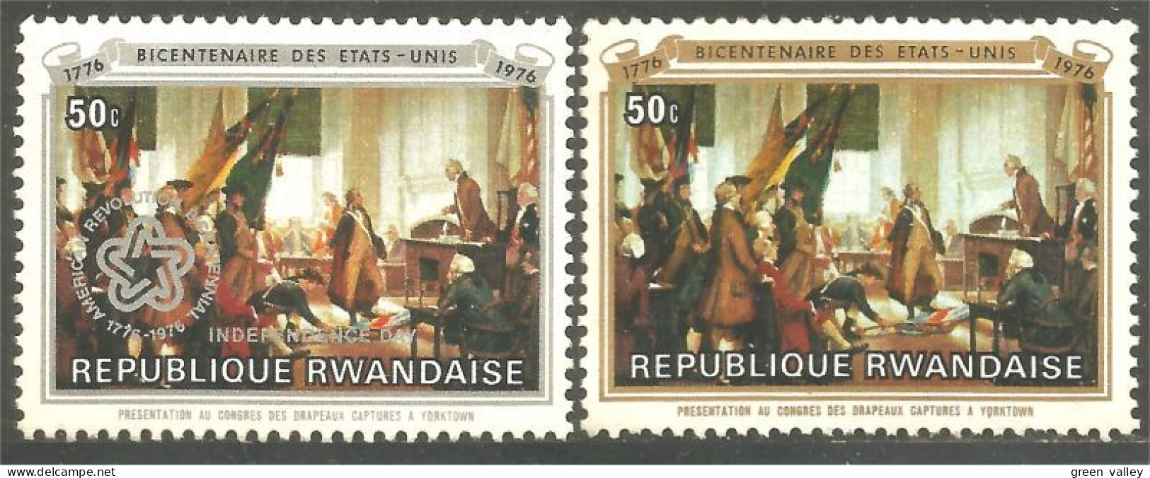 777 Rwanda Bicentenaire USA Bicentenary 1776 + Surcharge MNH ** Neuf SC (RWA-271) - Unused Stamps