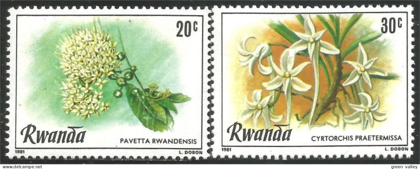 777 Rwanda Fleur Flower Blume MNH ** Neuf SC (RWA-260) - Unused Stamps