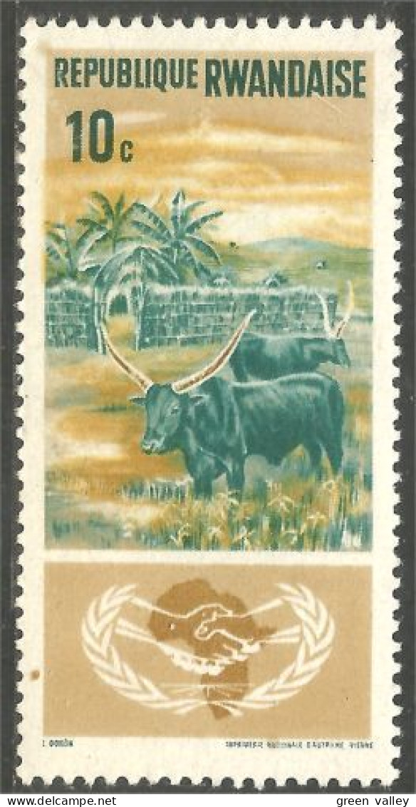 777 Rwanda Elevage Vache Cow Vaca Kuh Koe Mucca Vacca Boeuf Bull MH * Neuf (RWA-229bb) - Farm