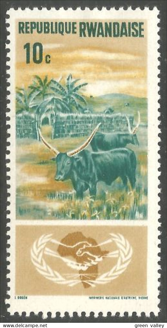 777 Rwanda Elevage Vache Cow Vaca Kuh Koe Mucca Vacca Boeuf Bull MH * Neuf (RWA-229c) - Sonstige & Ohne Zuordnung