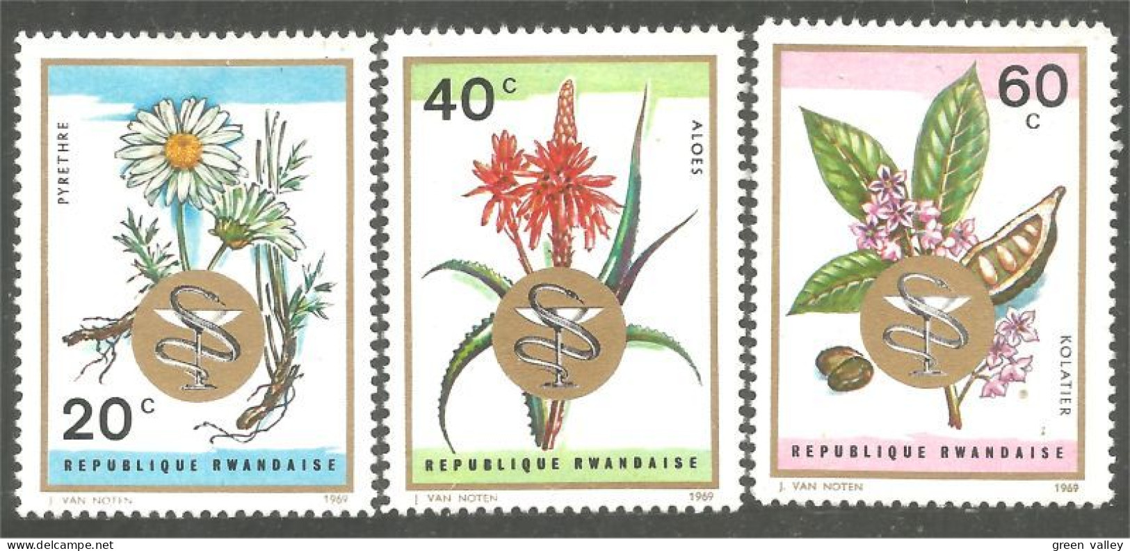 777 Rwanda Fleur Flowers Blume Plants Medicinales MH * Neuf (RWA-228) - Sonstige & Ohne Zuordnung