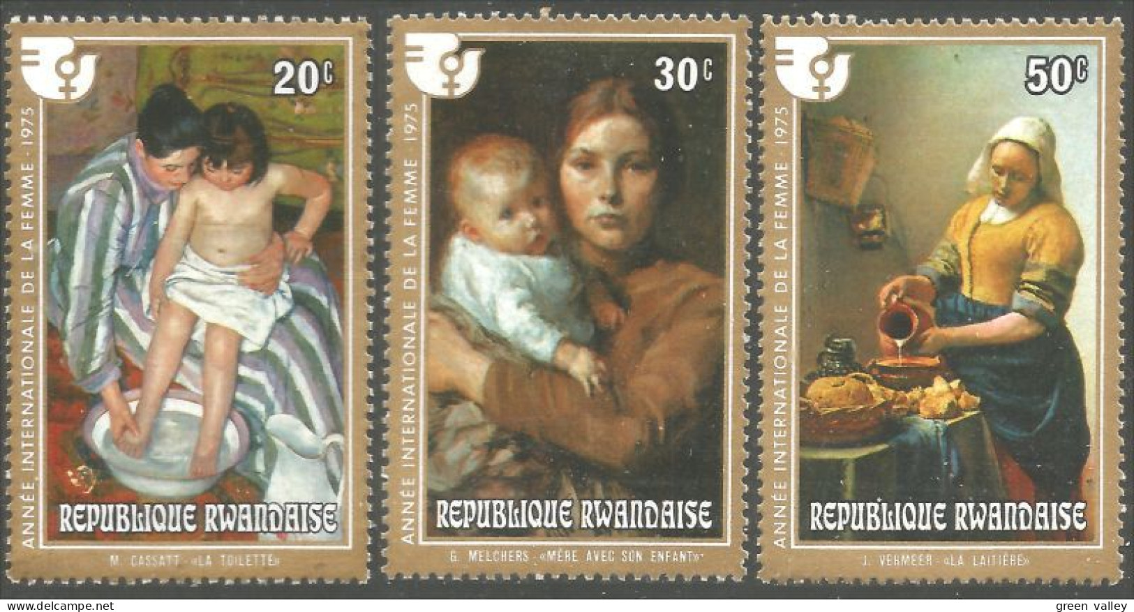 777 Rwanda Tableau Melchers Vermeer Cassatt Painting MNH/MH **/* Neuf SC/CH (RWA-218) - Unused Stamps