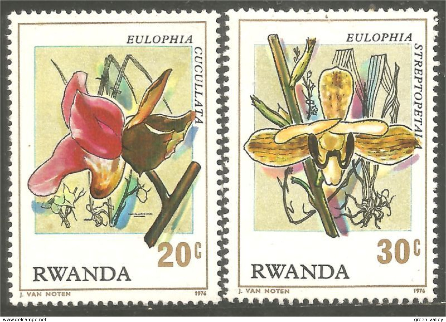 777 Rwanda Fleur Flowers Blume Orchidée Orchid Orkid MNH ** Neuf SC (RWA-222) - Sonstige & Ohne Zuordnung