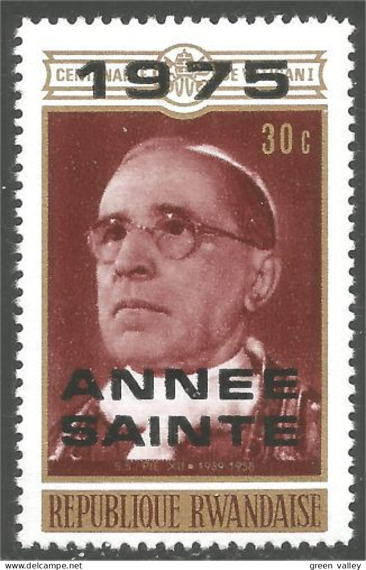 777 Rwanda Année Sainte Pape Paul VI Surcharge MNH ** Neuf SC (RWA-206b) - Unused Stamps