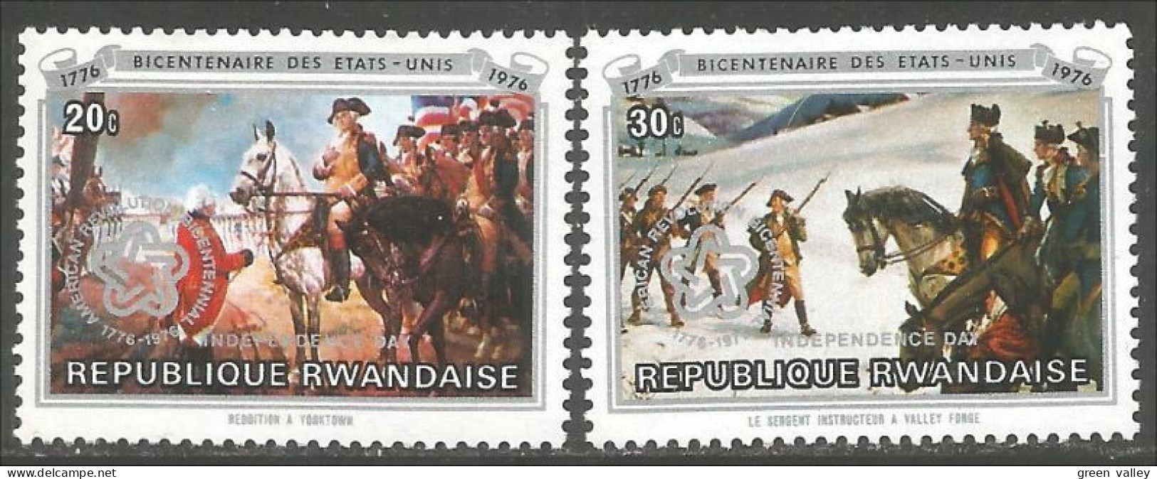 777 Rwanda American Bicentennial Independence Day Surcharge MNH ** Neuf SC (RWA-193) - Onafhankelijkheid USA