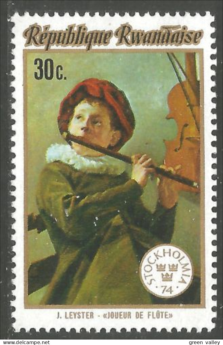 777 Rwanda Joueur Flute Player Music Musique MNH ** Neuf SC (RWA-180a) - Unused Stamps