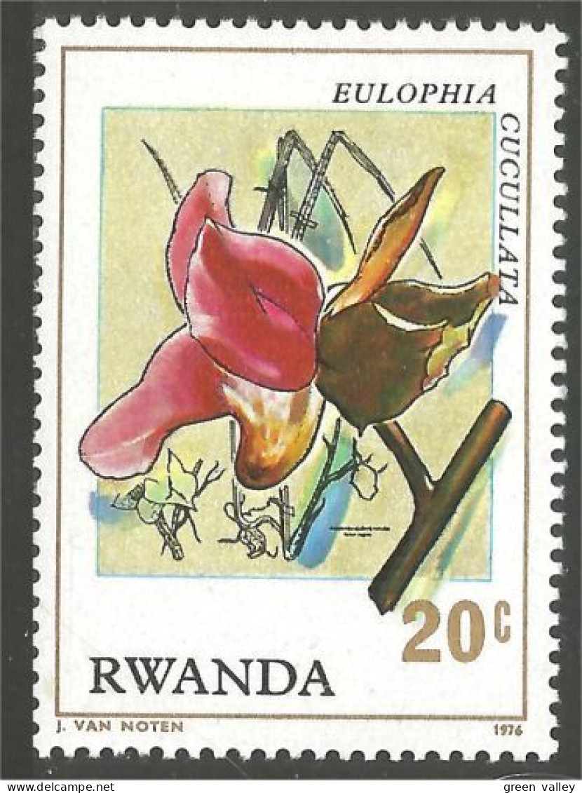 777 Rwanda Orchid Orchidée Eulophia MNH ** Neuf SC (RWA-172b) - Sonstige & Ohne Zuordnung