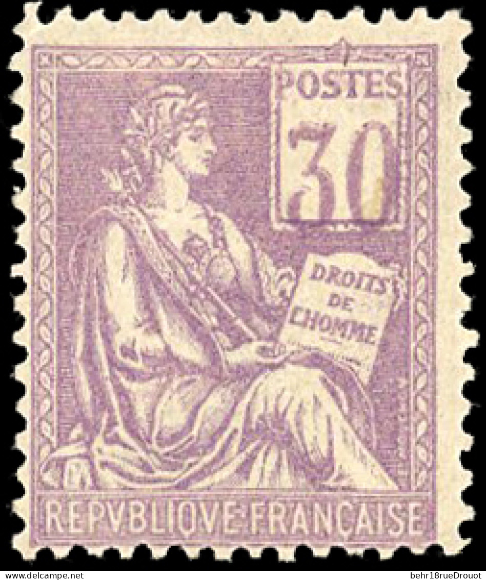 * 115a - 30c. Mouchon Violet. Chiffres Très Déplacés. TB. - Altri & Non Classificati