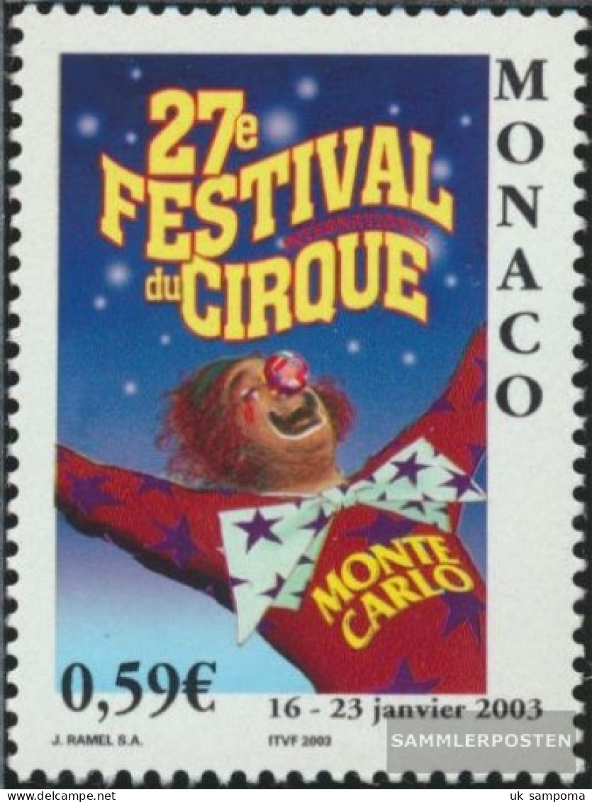 Monaco 2636 (complete Issue) Unmounted Mint / Never Hinged 2003 Circus Festival - Unused Stamps