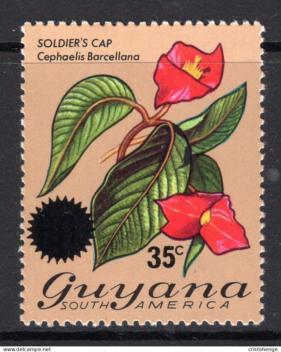 Guyana 1976 Surcharge - 35c On 60c Soldier's Cap HM (SG 649) - Guyane (1966-...)