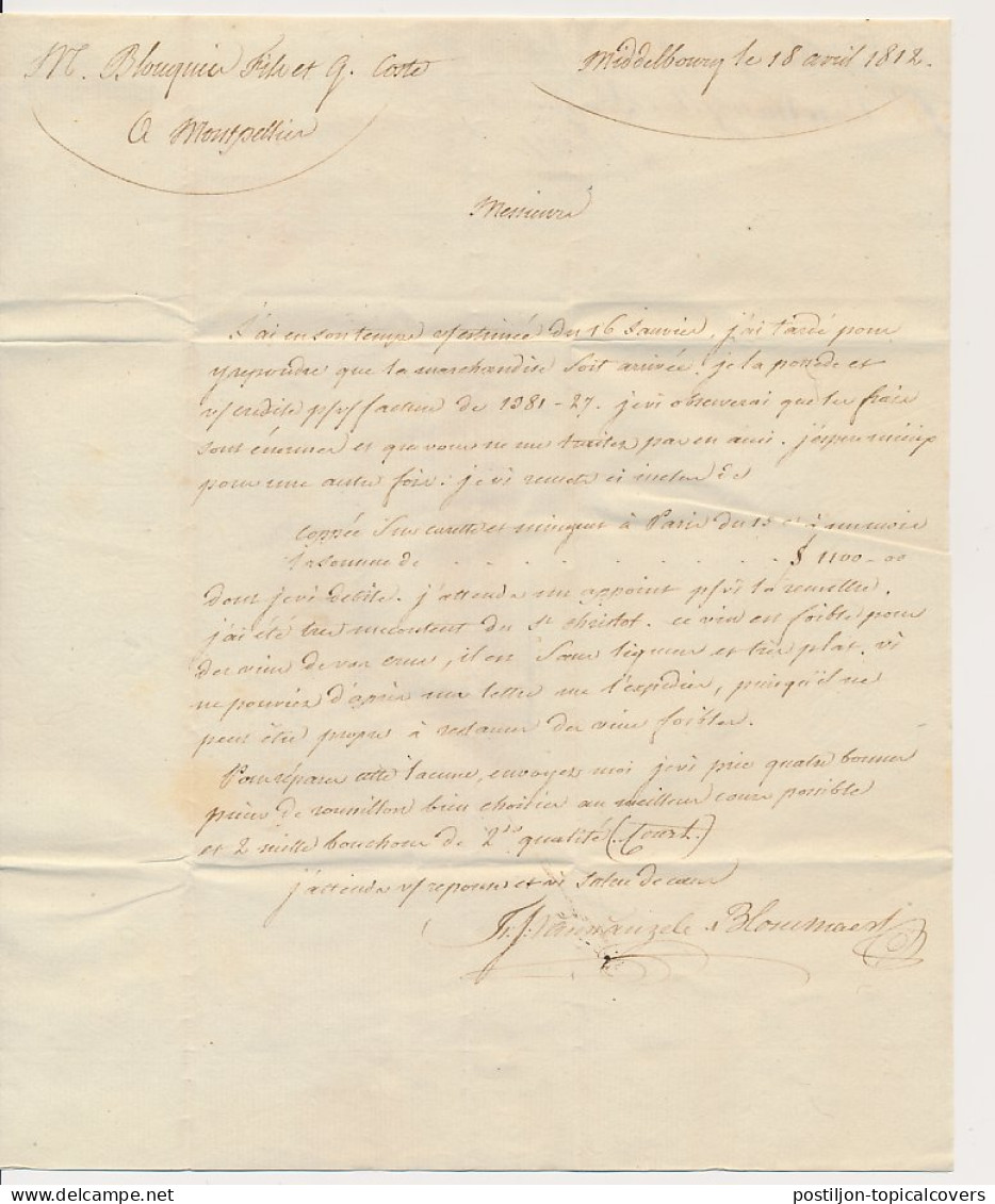 125 MIDDELBOURG - Montpellier Frankrijk 1812 - ...-1852 Préphilatélie