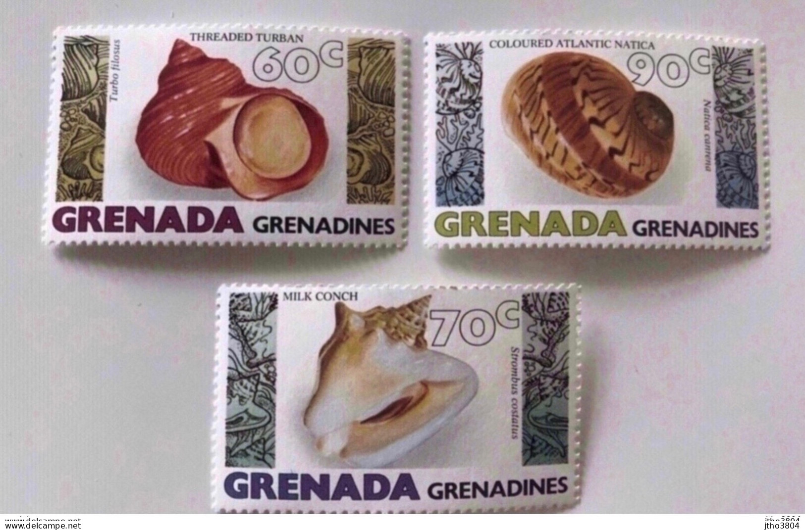 GRENADA GRENADINES 3 V Neuf ** MNH Mi 344 345 346 Coquillages Shell Muschel Concha - Conchiglie