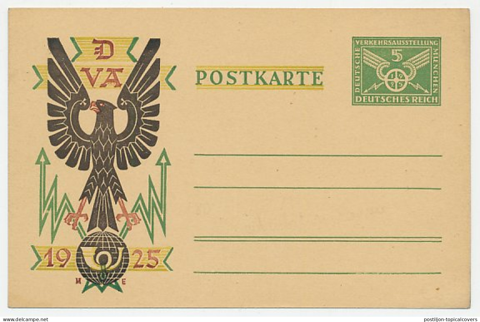 Postal Stationery Germany 1925 Traffic Exhibition - Autres & Non Classés
