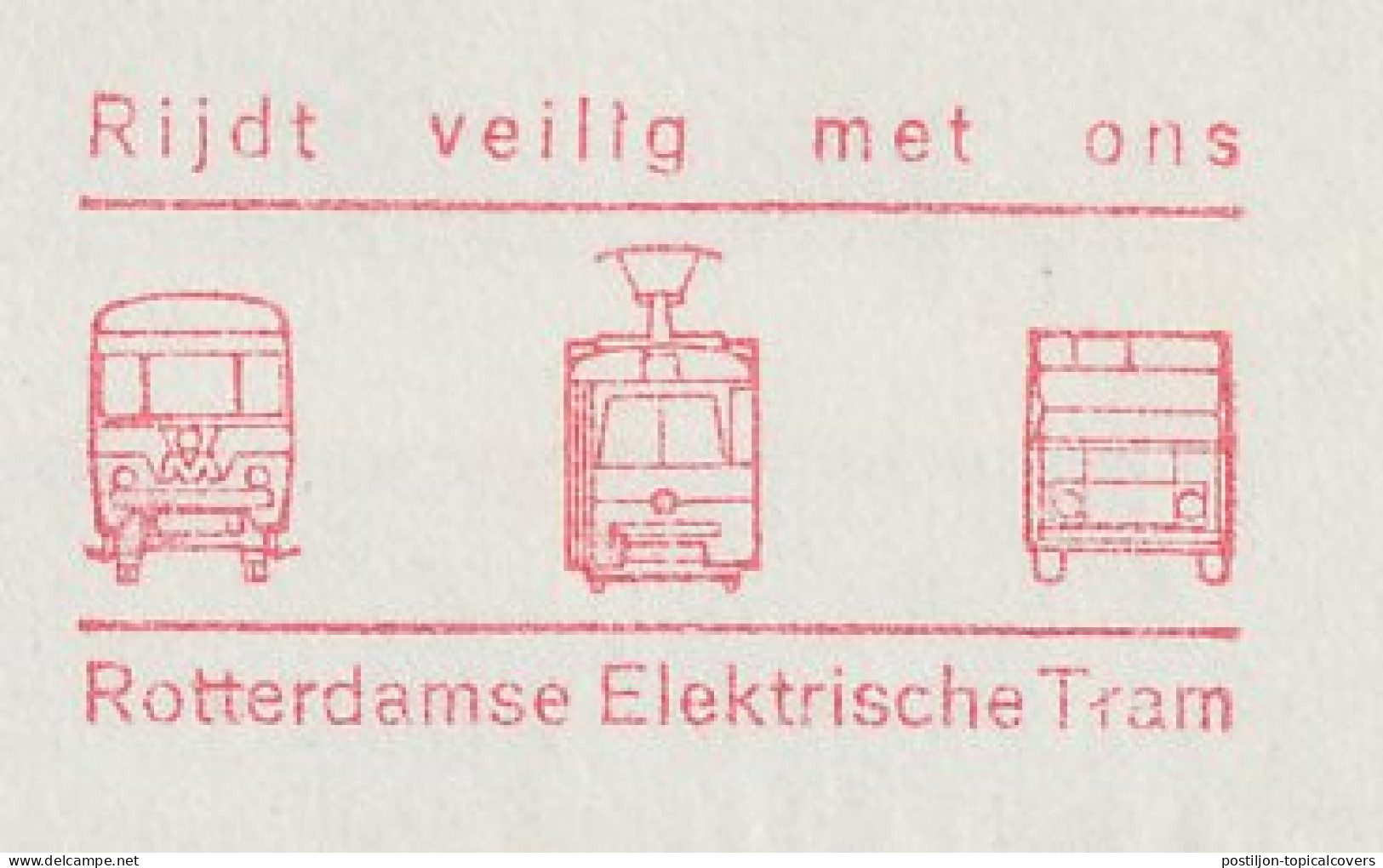 Meter Cover Netherlands 1973 RET - Electric Tram Rotterdam - Trains