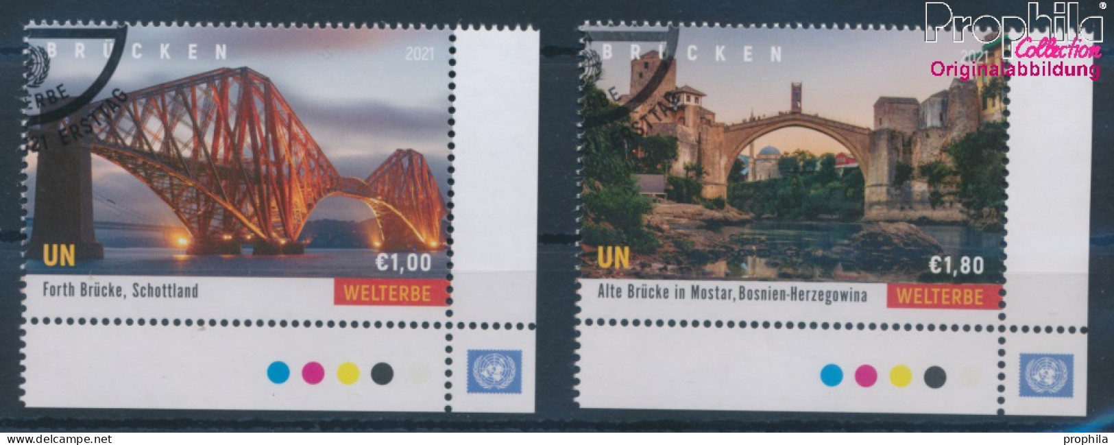 UNO - Wien 1113-1114 (kompl.Ausg.) Gestempelt 2021 Brücken Und Wasserstraßen (10357143 - Used Stamps