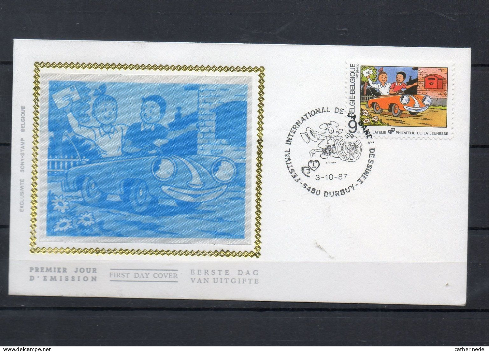 Année 1987 :  FDC 2264 Soie - Bob Et Bobette - Obli Durbuy - 1981-1990