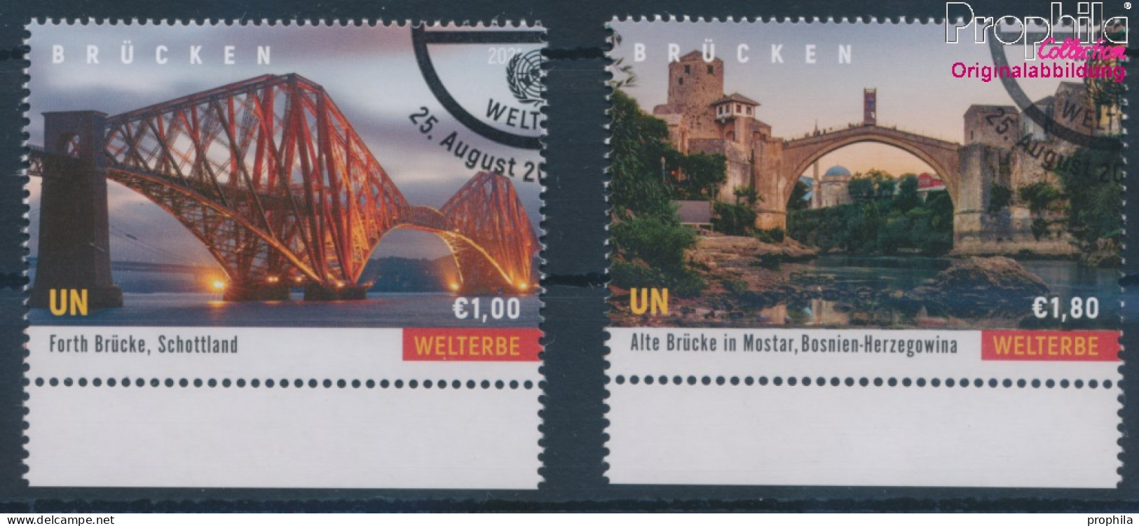 UNO - Wien 1113-1114 (kompl.Ausg.) Gestempelt 2021 Brücken Und Wasserstraßen (10357146 - Used Stamps