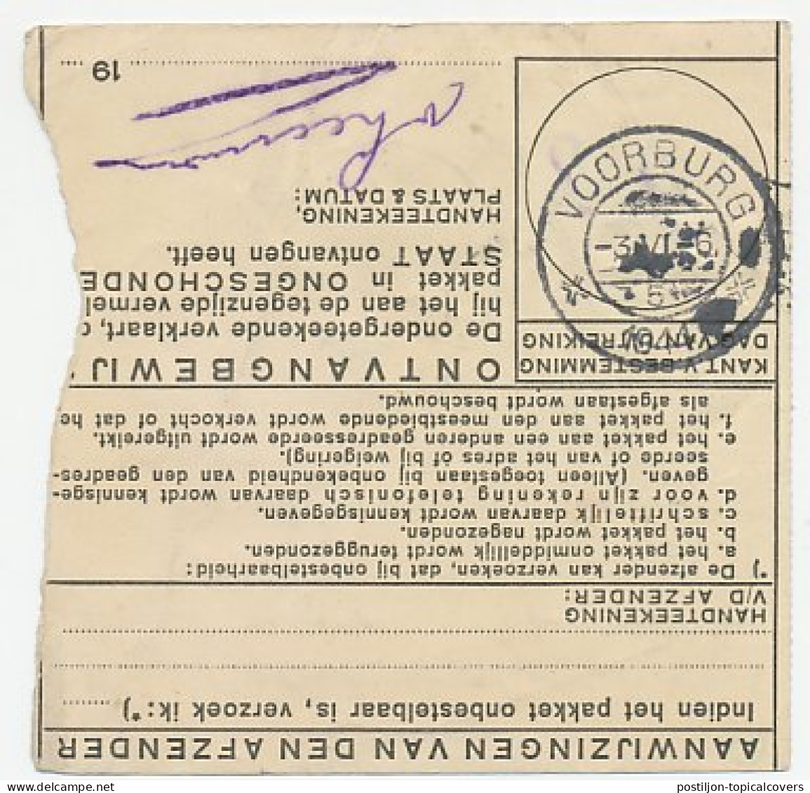 Em. Zeehelden 1943 Adreskaart / Pakketkaart Binnenland Schiedam - Non Classés