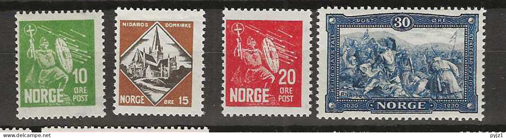 1930 MNH Norway Mi 155-58 Postfris** - Ongebruikt