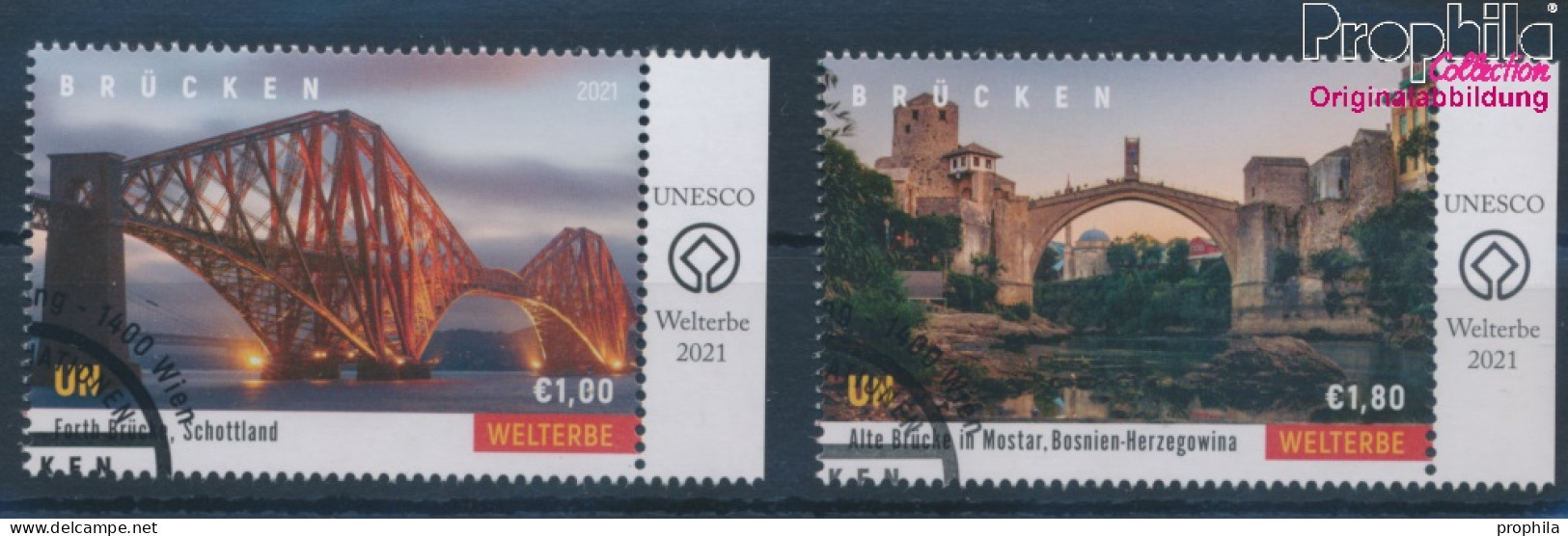 UNO - Wien 1113-1114 (kompl.Ausg.) Gestempelt 2021 Brücken Und Wasserstraßen (10357147 - Used Stamps