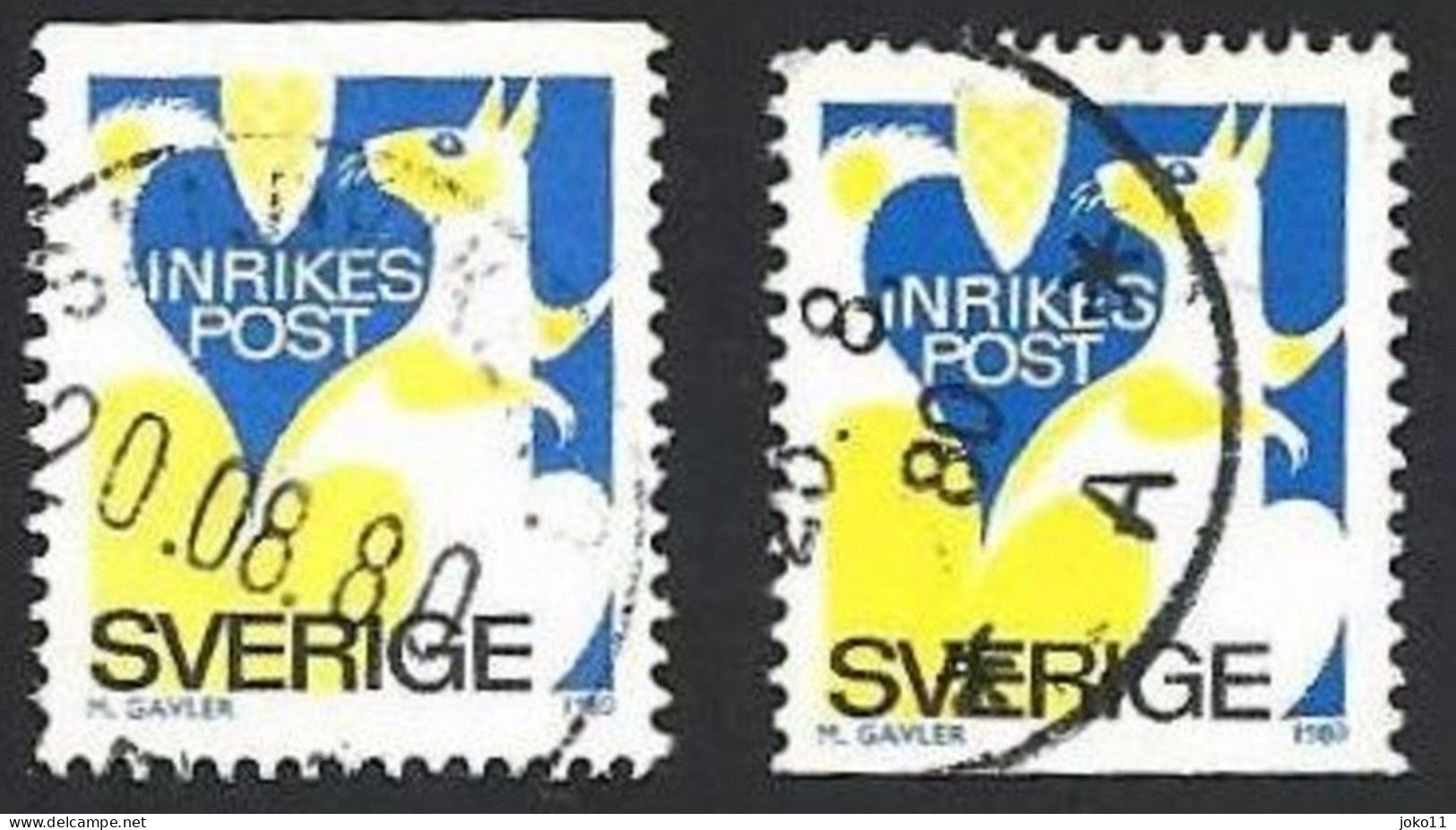 Schweden, 1980, Michel-Nr. 1105 Do+Du, Gestempelt - Gebruikt