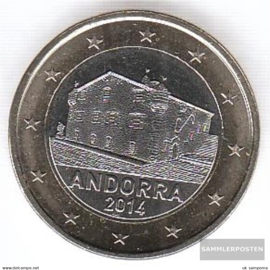 Andorra And 7 2014 Stgl./unzirkuliert Stgl./unzirkuliert 2014 1 Euro Kursmünze - Andorre